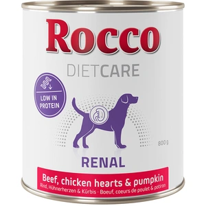 12x800g Rocco Diet Care Renal boeuf, coeurs de poulet, potiron - Pâtée pour chien pas cher
