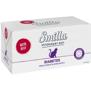 Offre d'essai : Smilla Veterinary Diet 8 x 100 g pour chat - Diabetes boeuf pas cher