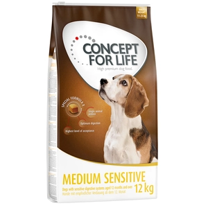 12kg Medium Sensitive Concept for Life - Croquettes pour chien pas cher