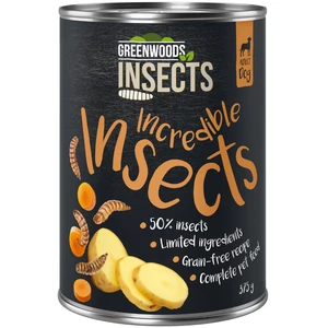6 x 375 g Insekten mit Kartoffeln und Karotten Greenwoods Insects Hundenassfutter pas cher
