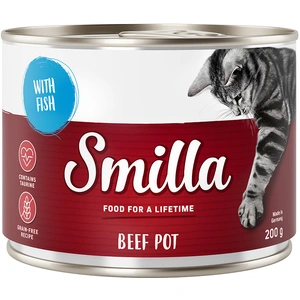 6x200g boeuf boeuf, poisson Smilla - Pâtée pour chat pas cher
