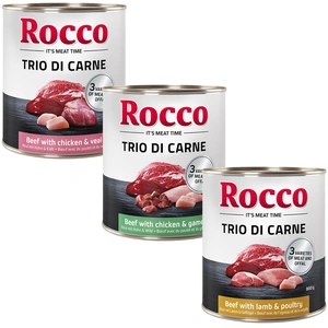 6x800g Rocco Trio de viandes, 3 variétés - Pâtée pour chienVendu parzooplus-be