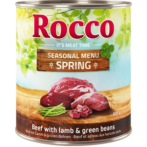 Rocco Menu de printemps agneau, haricots verts pour chien - 24 x 800 g pas cher