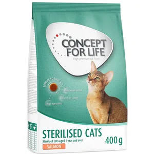 400g Sterilised Cats saumon Concept for Life Croquettes pour chat pas cher