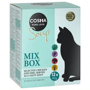 Cosma Soup 12 x 40 g pour chat - lot mixte II (4 saveurs) pas cher