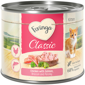 Feringa Kitten 6 x 200 g pour chaton - saumon, poulet pas cher