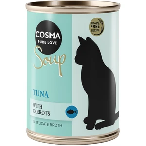 6x100g thon, carotte Soup Cosma Pâtée pour chat pas cher