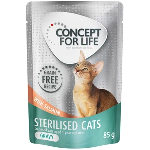 Concept for Life Sterilised Cats en sauce saumon sans céréales pour chat - 12 x 85 g pas cher