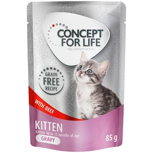 Concept for Life Kitten en sauce boeuf sans céréales pour chat  - 12 x 85 g pas cher