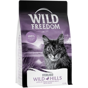 Wild Freedom Adult Wild Hills Sterilised, canard pour chat - sans céréales - 6,5 kg pas cher