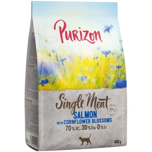 400g Single Meat saumon, fleurs de bleuet sans céréales Purizon Croquettes pour chat : -15 % ! pas cher