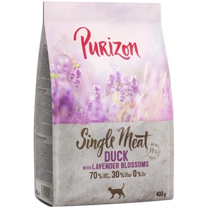 400g Single Meat canard, fleurs de lavande sans céréales Purizon Croquettes pour chat : -15 % ! pas cher
