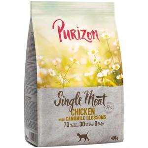 400g Single Meat poulet, fleurs de camomille sans céréales Purizon Croquettes pour chat : -15 % ! pas cher