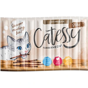 Catessy Sticks 10 x 5 g pour chat - saumon BBQ pas cher