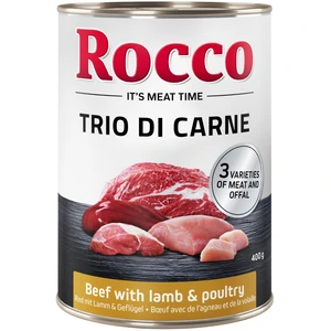 Rocco Classic Trio de viandes 6 x 400 g pour chien - boeuf, agneau, volaille pas cher