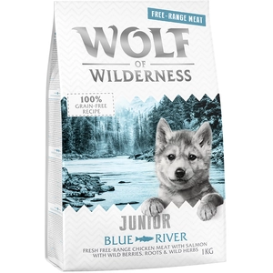 Wolf of Wilderness Junior Blue River poulet élevé en liberté, saumon pour chiot - 1 kgVendu parzooplus-be