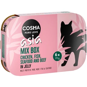 Cosma Asia en gelée 6 x 170 g pour chat - lot mixte 5 saveurs pas cher