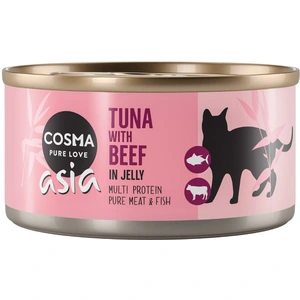 Cosma Asia en gelée 6 x 170 g pour chat - thon, boeuf pas cher