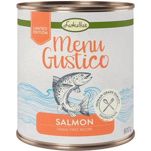 Lukullus Menu Gustico saumon, carottes, luzerne, épinards pour chien - 6 x 800 g pas cher