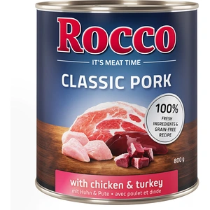 Rocco Classic Pork 6 x 800 g pour chien poulet, dinde pas cher