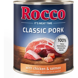 Rocco Classic Pork 6 x 800 g pour chien poulet, saumon pas cher
