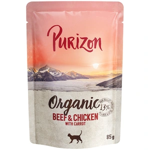 Purizon Organic Bio 6 x 85 g pour chat - boeuf, poulet, carottes pas cher