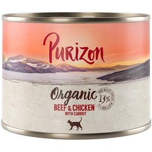 6x200g Organic bio : boeuf, poulet, carottes Purizon Boîtes pour chat : -15 % ! pas cher