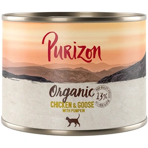 6x200g Organic bio : poulet, oie, potiron Purizon Boîtes pour chat : -15 % ! pas cher