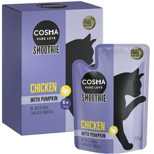 Cosma Smoothies 6 x 50 g pour chat - poulet au potiron pas cher