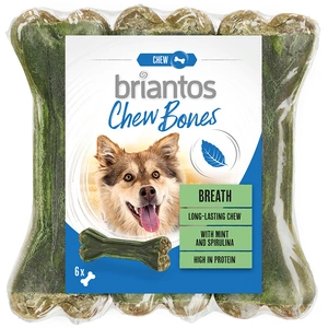 Briantos Chew Bones Breath (avec menthe et spiruline) pour chien - 6 x 12 cm (330 g) pas cher