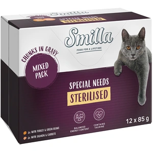 Smilla Sterilised Bouchées aux légumes 12 x 85 g pour chat - lot mixte pas cher