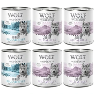 Little Wolf of Wilderness 6 x 800 g pour chiot - Lot mixte Junior : 4 ...Vendu parzooplus-be