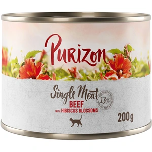 Purizon Single Meat 6 x 200 g pour chat - boeuf, fleurs d'hibiscus pas cher