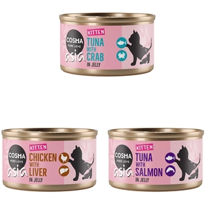Cosma Asia Kitten en gelée 6 x 85 g pour chaton lot mixte pas cher