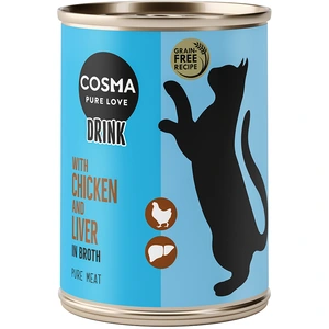 Cosma Drink 6 x 100 g pour chat - poulet, foie de poulet pas cher