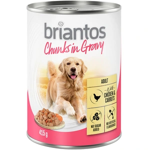 Briantos Bouchées en sauce 6 x 415 g pour chien - poulet, carottes pas cher