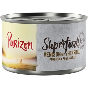 Purizon Superfoods 6 x 140 g pour chien - gibier, hareng, potiron, grenade pas cher