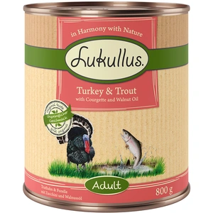Lukullus Adult sans céréales 6 x 800 g pour chien dinde & truite pas cher