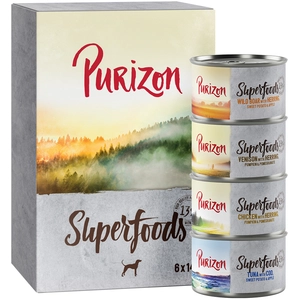Purizon Superfoods 6 x 140 g pour chien - lot mixte (2 x poulet, 2 x t... pas cher