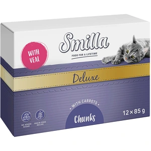 Smilla Deluxe Bouchées 12 x 85 g pour chat - veau, carottes pas cher