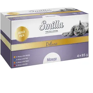Lot mixte Smilla Deluxe Mousse & Bouchées 4 x 85 g pour chat - lot mixte Mousse pas cher
