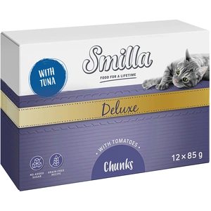 Smilla Deluxe Bouchées 12 x 85 g pour chat - thon, tomates pas cher