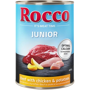 Rocco Junior 6 x 400 g pour chiot - boeuf, poulet, pommes de terre pas cher