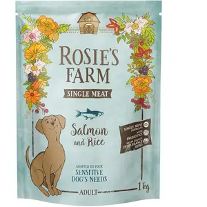 1kg Rosie's Farm Single Meat Adult poisson avec riz nourriture sèche p... pas cher