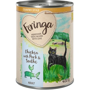Feringa Country Style 6 x 400 g pour chat - poulet, colin, porc pas cher