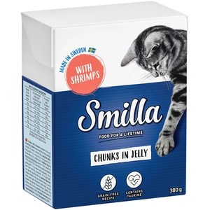 Smilla Bouchées en gelée 6 x 380 g pour chat - crevettes pas cher