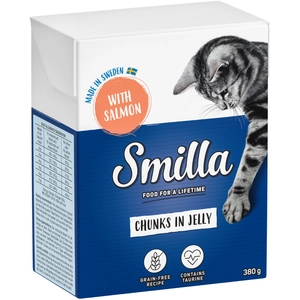 Smilla Bouchées en gelée 6 x 380 g pour chat - saumon pas cher