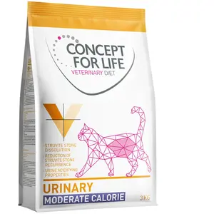 3kg Concept for Life Veterinary Diet Urinary Moderate Calorie nourriture pour chat sèche pas cher