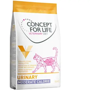10 kg Concept for Life Veterinary Diet Urinary Moderate Calorie nourriture pour chat sèche pas cher