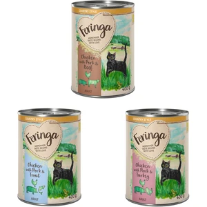 Feringa Country Style 6 x 400 g pour chat - lot mixte 1 : dinde, boeuf, truite pas cher